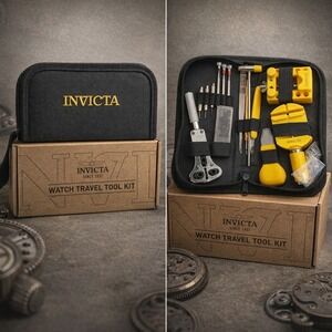 NEW In Box Invicta Travel Watch Repair Tool Kit (ITK-006) Black/Yellow #996